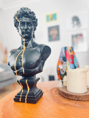 Black and Gold David Bust | MusaArtGallery™