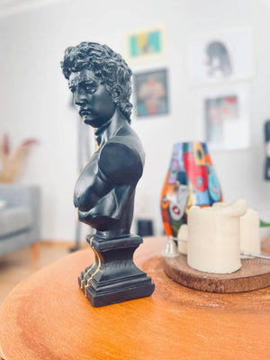 Black and Gold David Bust | MusaArtGallery™