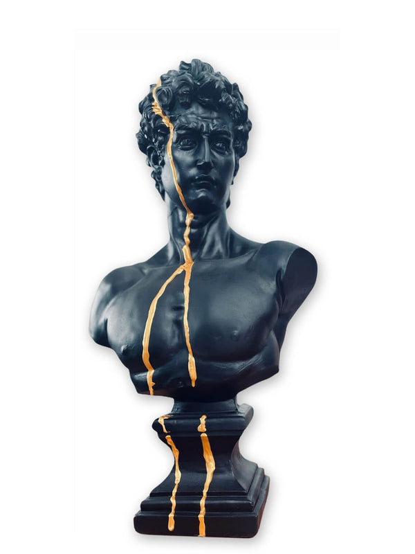 Black and Gold David Bust