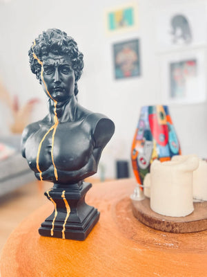 Black and Gold David Bust | MusaArtGallery™