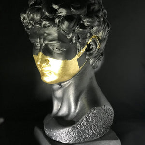 Black and Gold David Head Sculpture | MusaArtGallery™