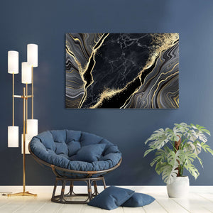 Black and Gold Marble Wall Art | MusaArtGallery™ 