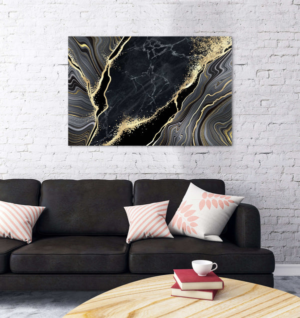 Black and Gold Marble Wall Art | MusaArtGallery™ 