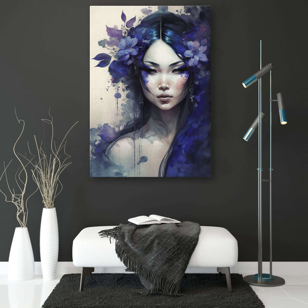 Blue Geisha Wall Art | MusaArtGallery™ 
