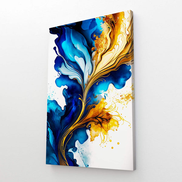 Blue Gold Abstract Art | MusaArtGallery™ 