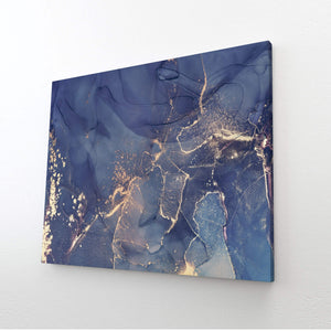 Blue Gold Marble Wall Art | MusaArtGallery™ 