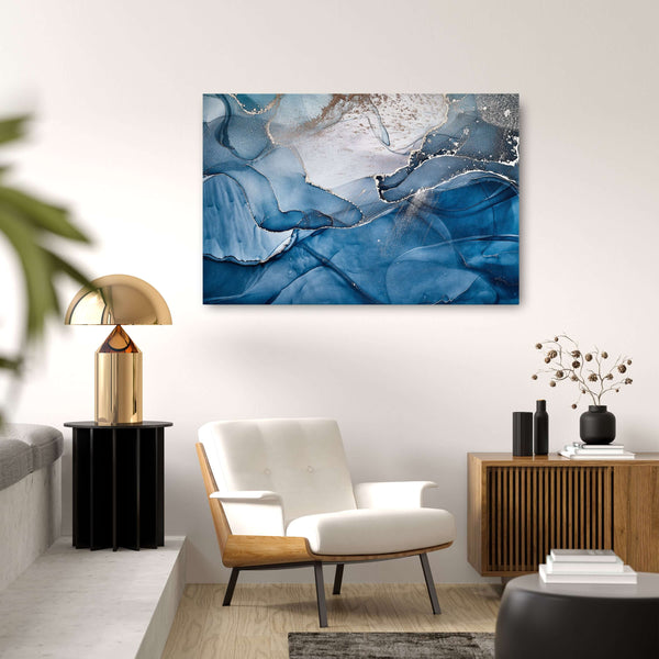 Blue Marble Canvas Art | MusaArtGallery™