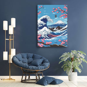 Blue Modern Japanese Wall Art | MusaArtGallery™