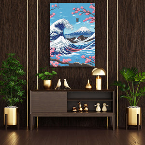 Blue Modern Japanese Wall Art | MusaArtGallery™