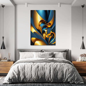 Blue and Gold Abstract Art | MusaArtGallery™ 