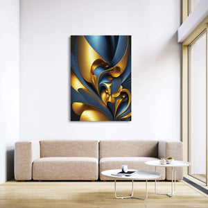 Blue and Gold Abstract Art | MusaArtGallery™ 