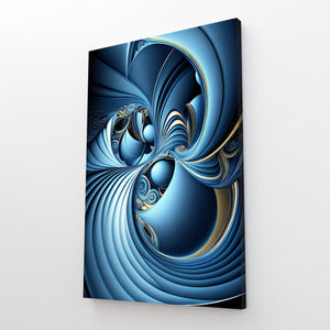 Blue and Gold Abstract Wall Art | MusaArtGallery™ 