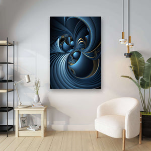 Blue and Gold Abstract Wall Art | MusaArtGallery™ 