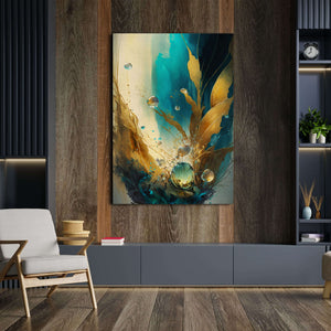 Blue and Gray Abstract Wall Art | MusaArtGallery™ 