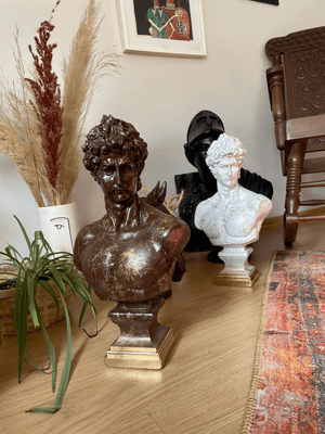 Brown David Bust Statue - David bust statue for sale