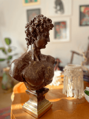 Brown David Bust Statue - David bust statue for sale