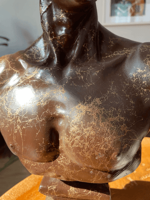 Brown David Bust Statue - David bust statue for sale
