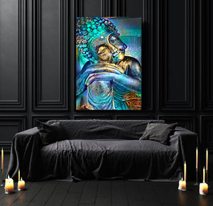 Blue Buddha Canvas - Modern Art on Canvas | MusaArtGallery™