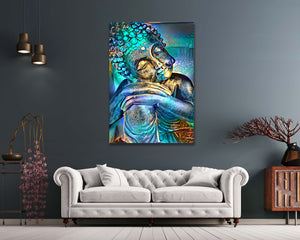 Blue Buddha Canvas - Modern Art on Canvas | MusaArtGallery™
