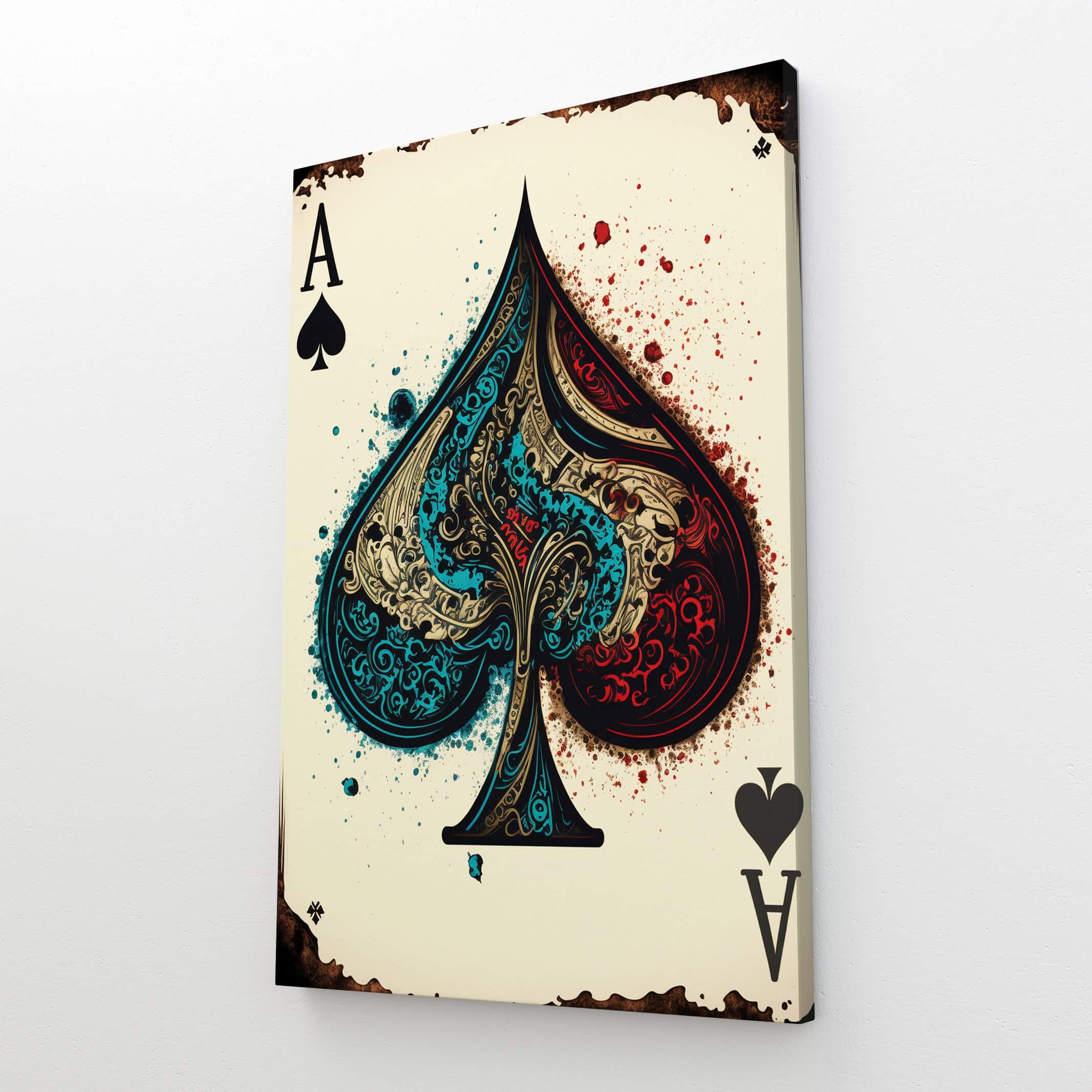 Splatter Spade Classic Ace of Spades Art | MusaArtGallery™
