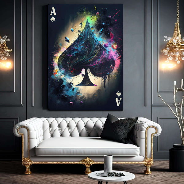 Colorful Ace of Spades Art | MusaArtGallery™ 