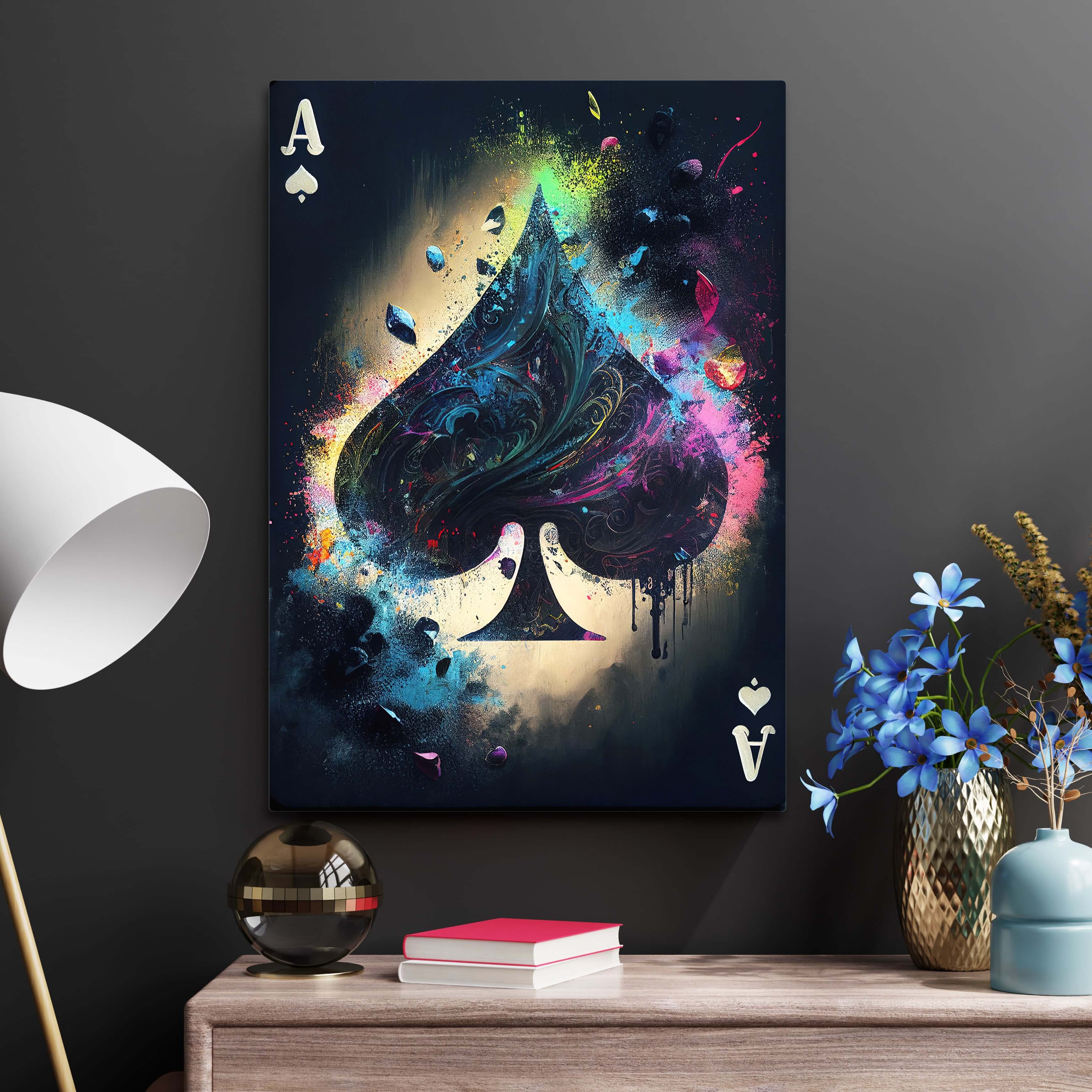 Colorful Ace of Spades Art