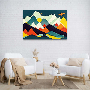 Colorful Mountain Abstract Art | MusaArtGallery™