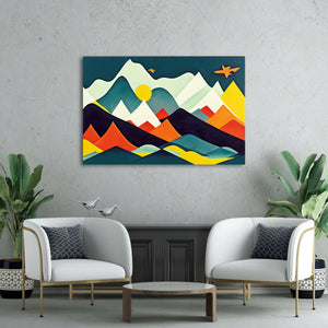 Colorful Mountain Abstract Art | MusaArtGallery™