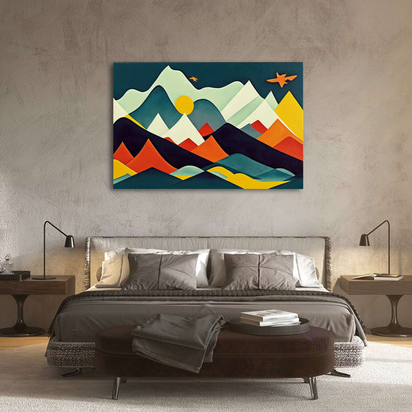 Colorful Mountain Abstract Art | MusaArtGallery™