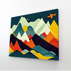 Colorful Mountain Abstract Art | MusaArtGallery™