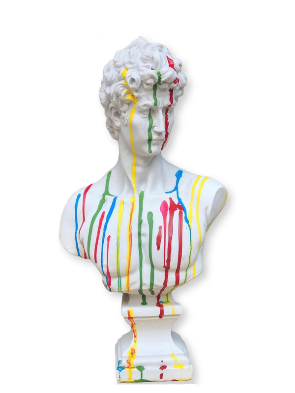 Colorful David Bust Statue