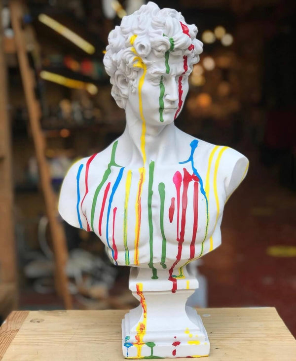 Colorful David Bust Statue - David Bust Statue For Sale