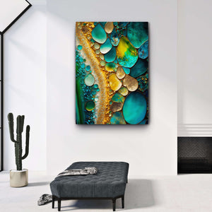 Emerald Green Abstract Wall Art | MusaArtGallery™ 