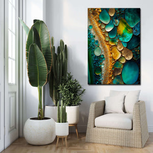 Emerald Green Abstract Wall Art | MusaArtGallery™ 