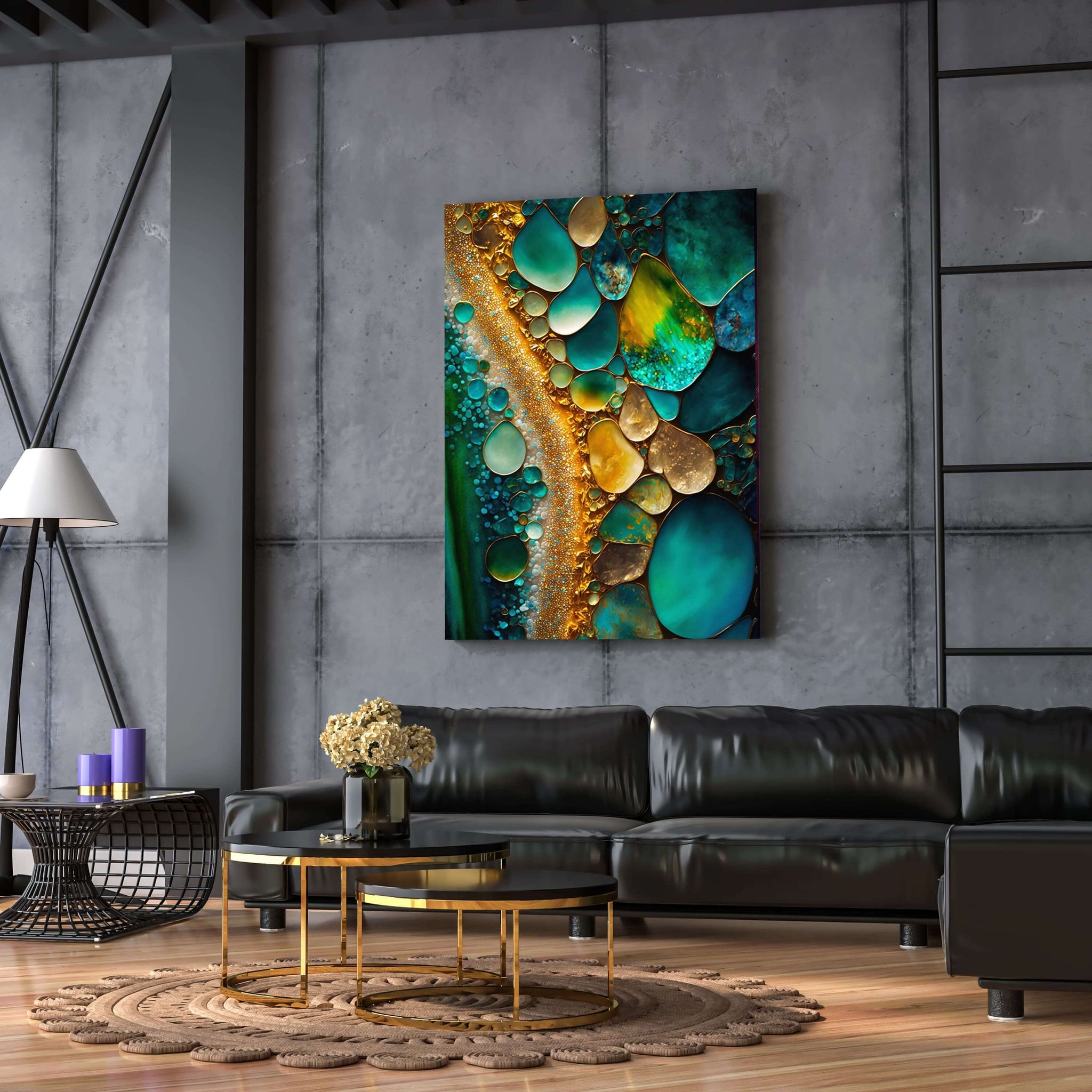 Emerald Green Abstract Wall Art | MusaArtGallery™