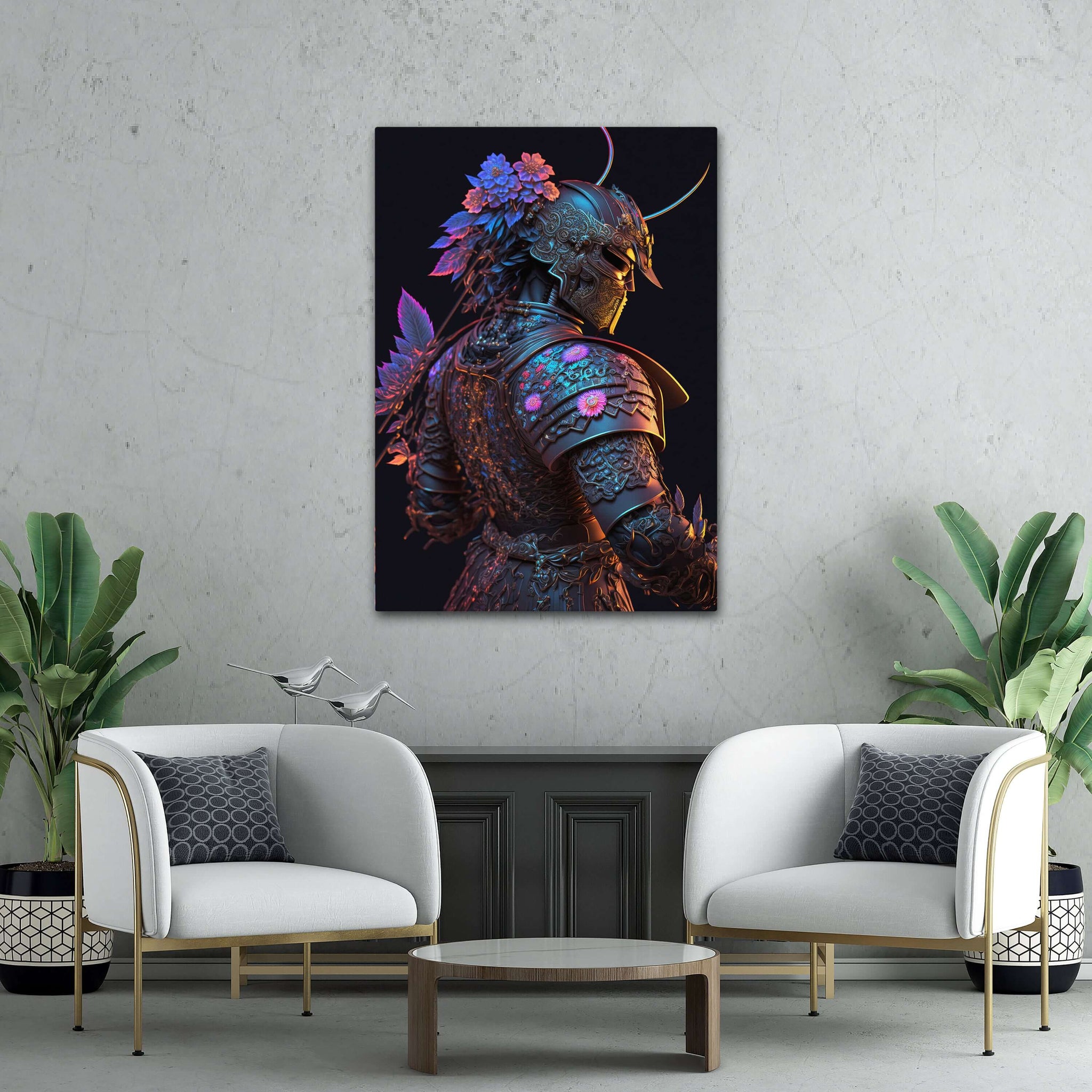 Floral Samurai Wall Art | MusaArtGallery™