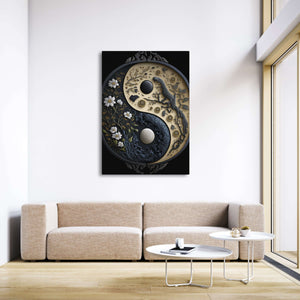 Floral Yin Yang Wall Art | MusaArtGallery™