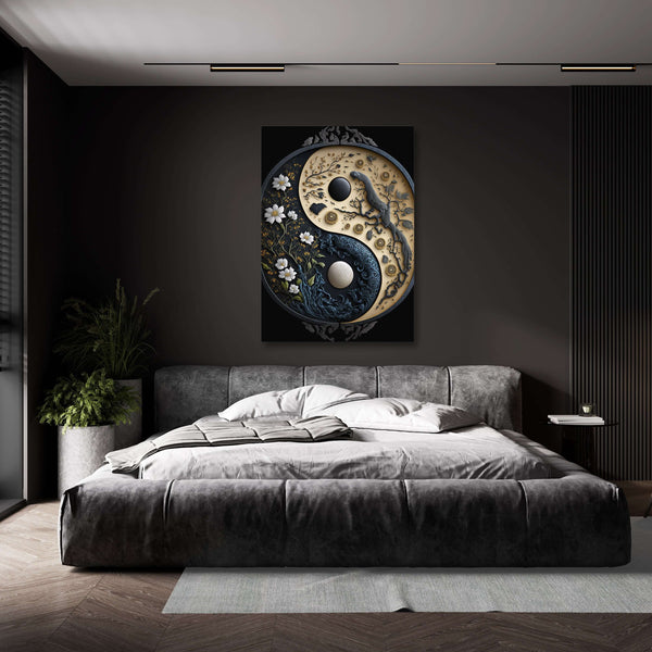 Floral Yin Yang Wall Art | MusaArtGallery™