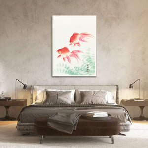 Gold Fish Japanese Wall Art | MusaArtGallery™ 