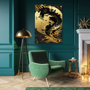 Gold Japanese Abstract Art | MusaArtGallery™