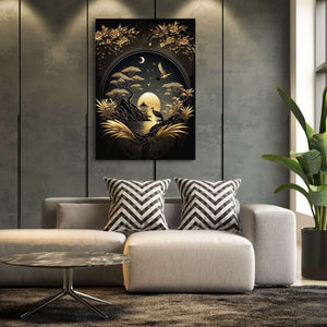 Gold Japanese Art Canvas | MusaArtGallery™ 