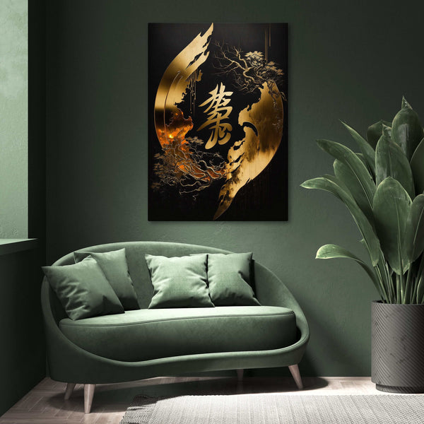 Gold Japanese Canvas Art | MusaArtGallery™ 