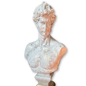 Gold Strip David Bust Statue - David bust staute for sale
