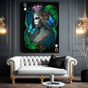 Green Queen of Spades artwork | MusaArtGallery™