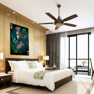 Green Queen of Spades artwork | MusaArtGallery™