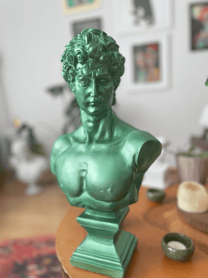 Mint Green David Bust Statue- David Bust Statue for Sale