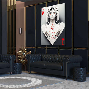 Grey Queen of Hearts Art | MusaArtGallery™
