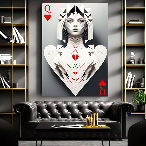 Grey Queen of Hearts Art | MusaArtGallery™