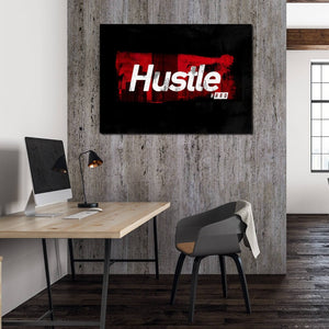 Hustle Hard Canvas -Motivational Wall Art