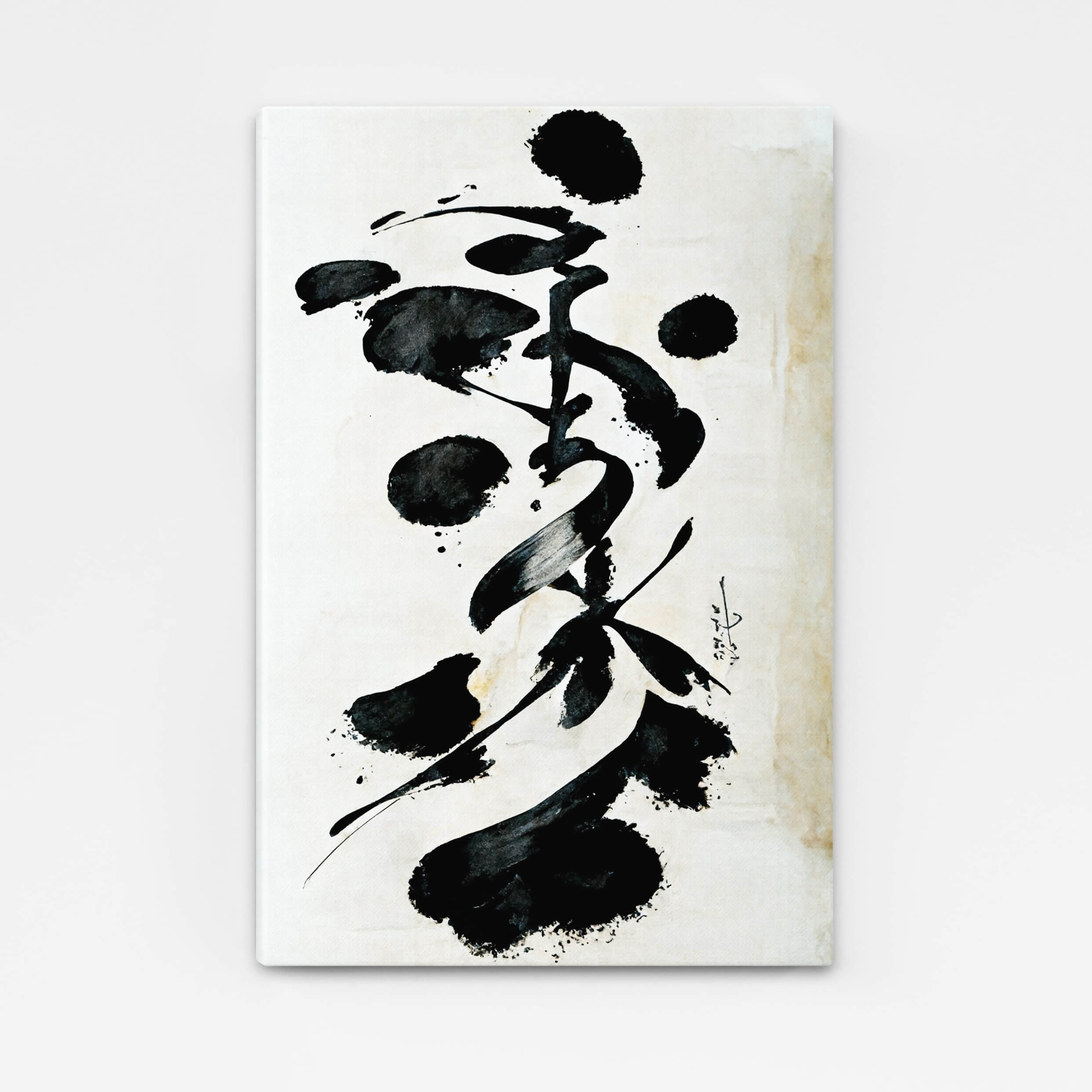 Japan Map Calligraphy Japanese Calligraphy Wall Art Large Vintage Framed Oriental Art,